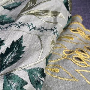 Sue Wong embroidered linen dress